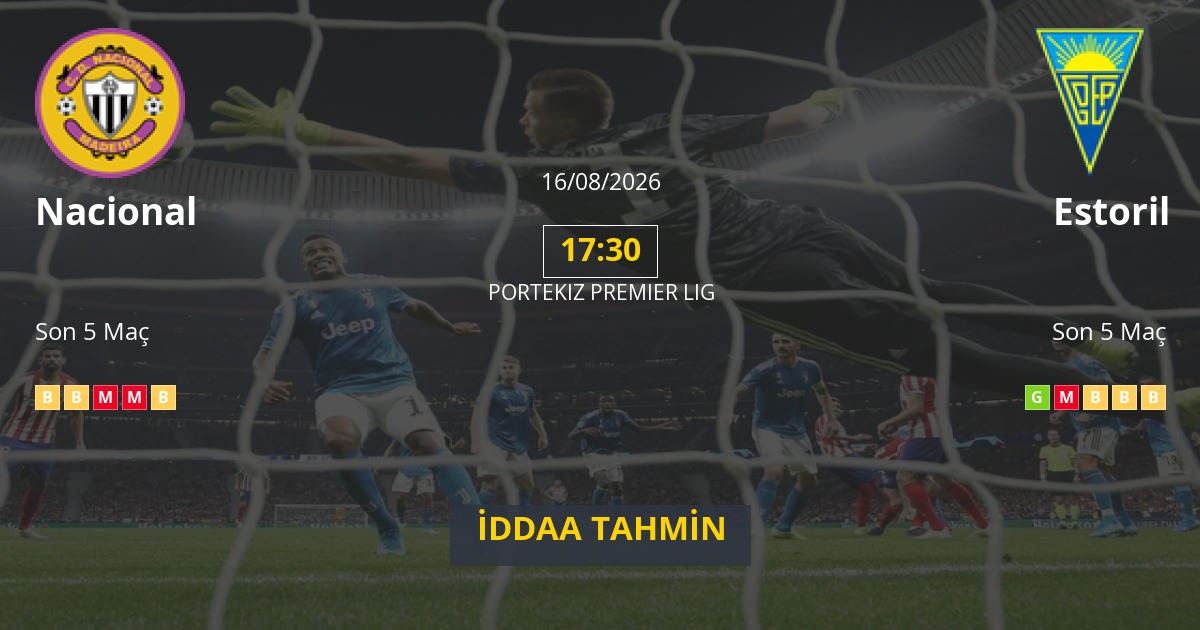 Nacional Estoril İddaa Maç Tahmini 16 Ağustos 2026