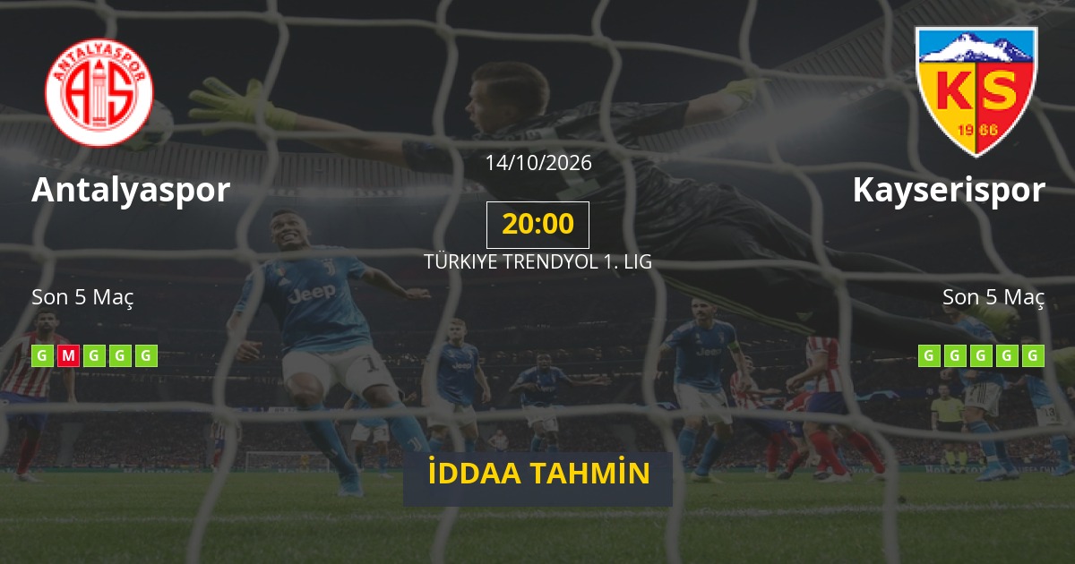 Antalyaspor Kayserispor İddaa Maç Tahmini 14 Ekim 2026