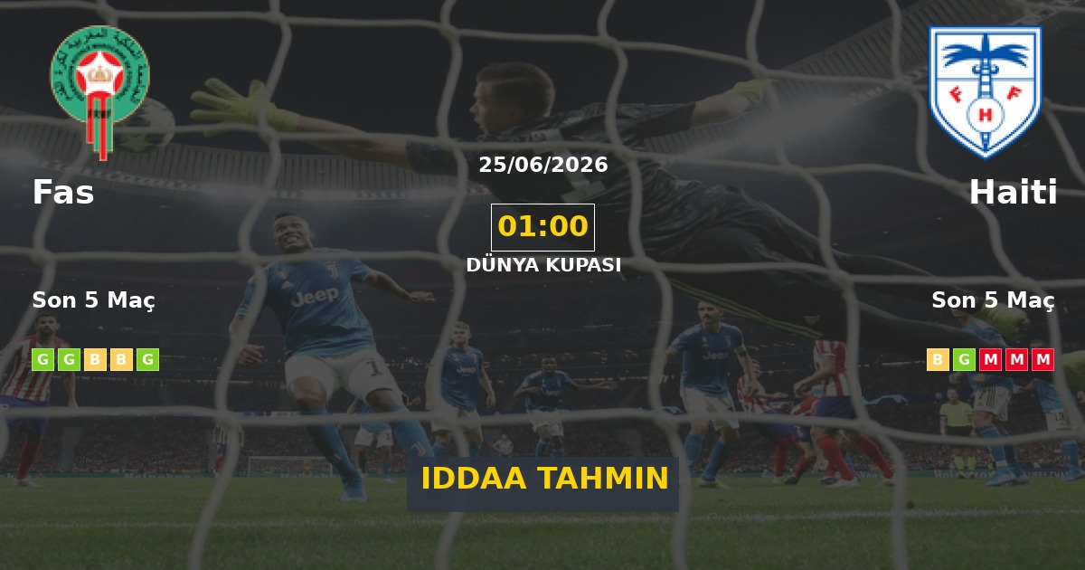 Fas Haiti İddaa Maç Tahmini 25 Haziran 2026