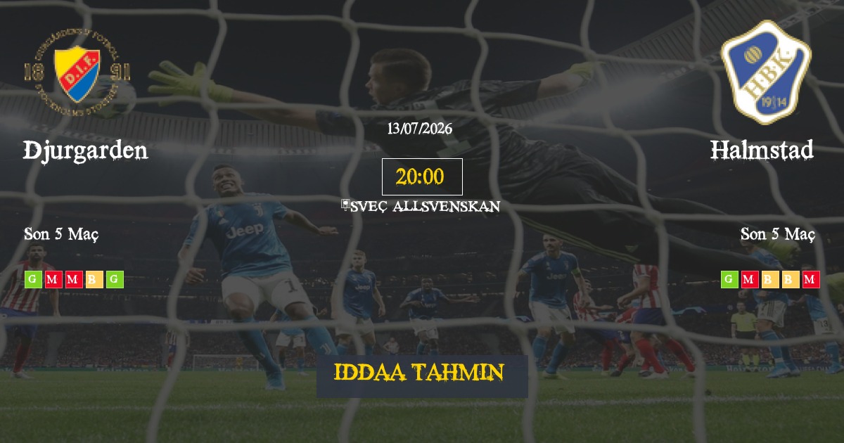 Djurgarden Halmstad İddaa Maç Tahmini 13 Temmuz 2026