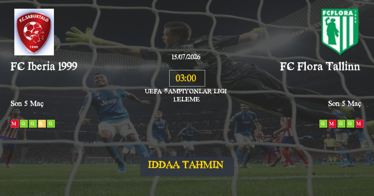 FC Iberia 1999 FC Flora Tallinn İddaa Maç Tahmini 15 Temmuz 2026