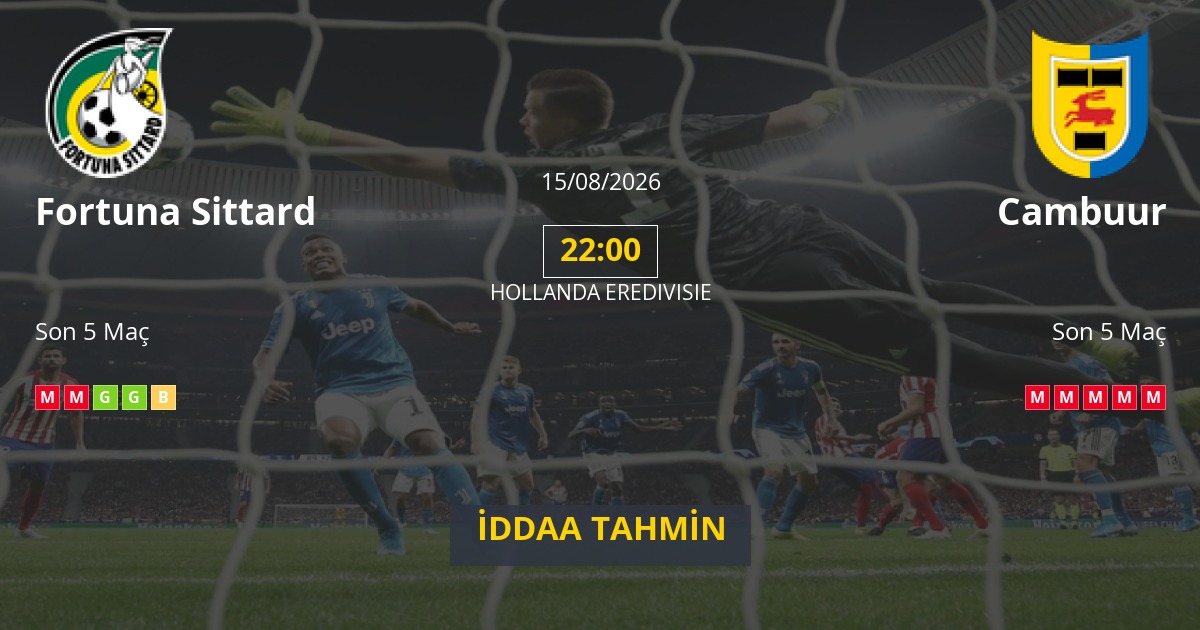 Fortuna Sittard Cambuur İddaa Maç Tahmini 15 Ağustos 2026