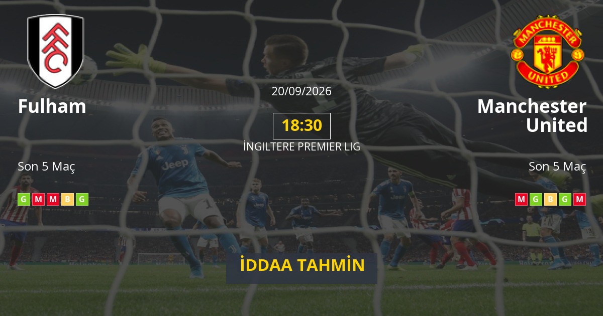 Fulham Manchester United İddaa Maç Tahmini 20 Eylül 2026