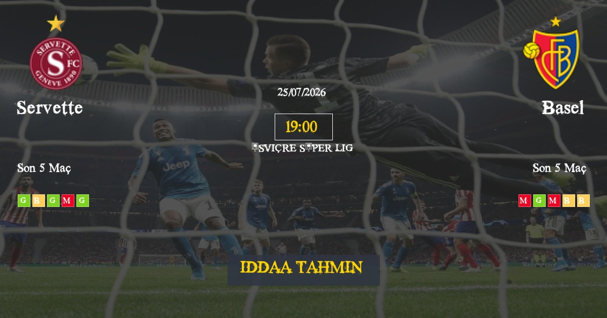 Servette Basel İddaa Maç Tahmini 25 Temmuz 2026