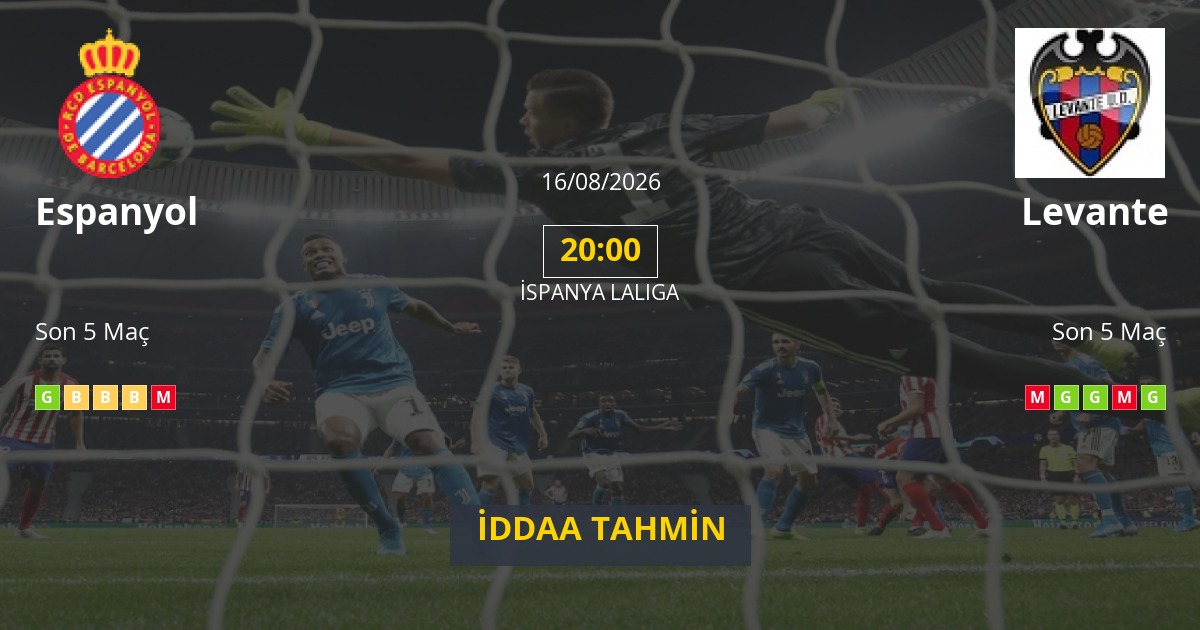 Espanyol Levante İddaa Maç Tahmini 16 Ağustos 2026