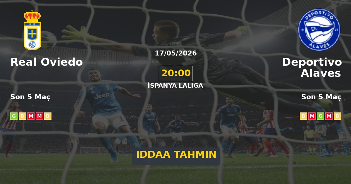 Real Oviedo Deportivo Alaves İddaa Maç Tahmini 17 Mayıs 2026