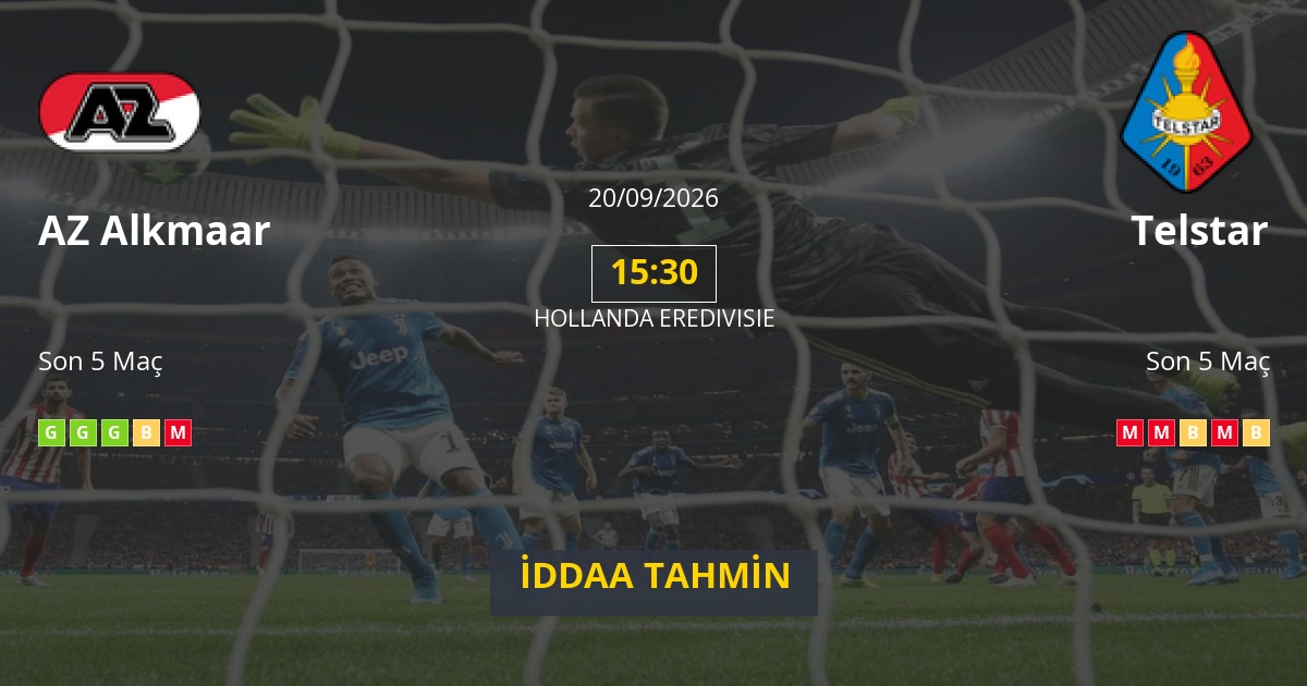 AZ Alkmaar Telstar İddaa Maç Tahmini 20 Eylül 2026