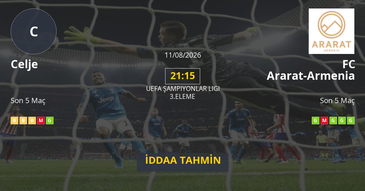 Celje FC Ararat-Armenia İddaa Maç Tahmini 11 Ağustos 2026