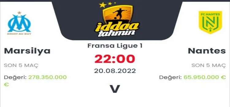 Marsilya Nantes İddaa Maç Tahmini 20 Ağustos 2022