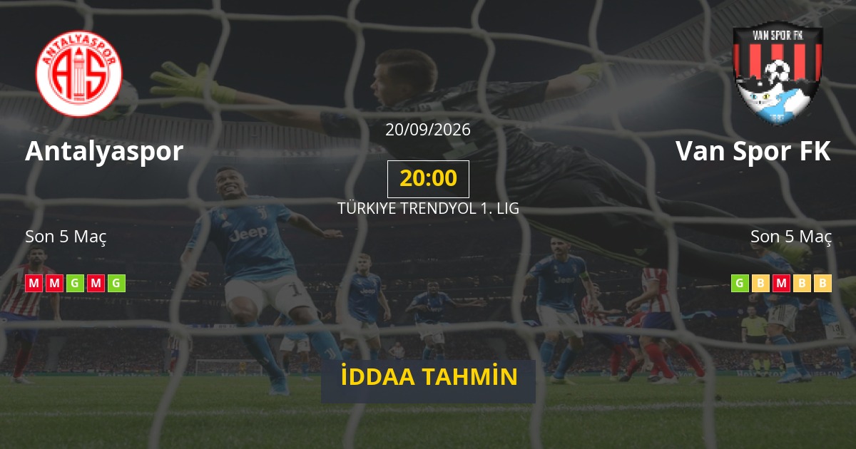 Antalyaspor Van Spor FK İddaa Maç Tahmini 20 Eylül 2026