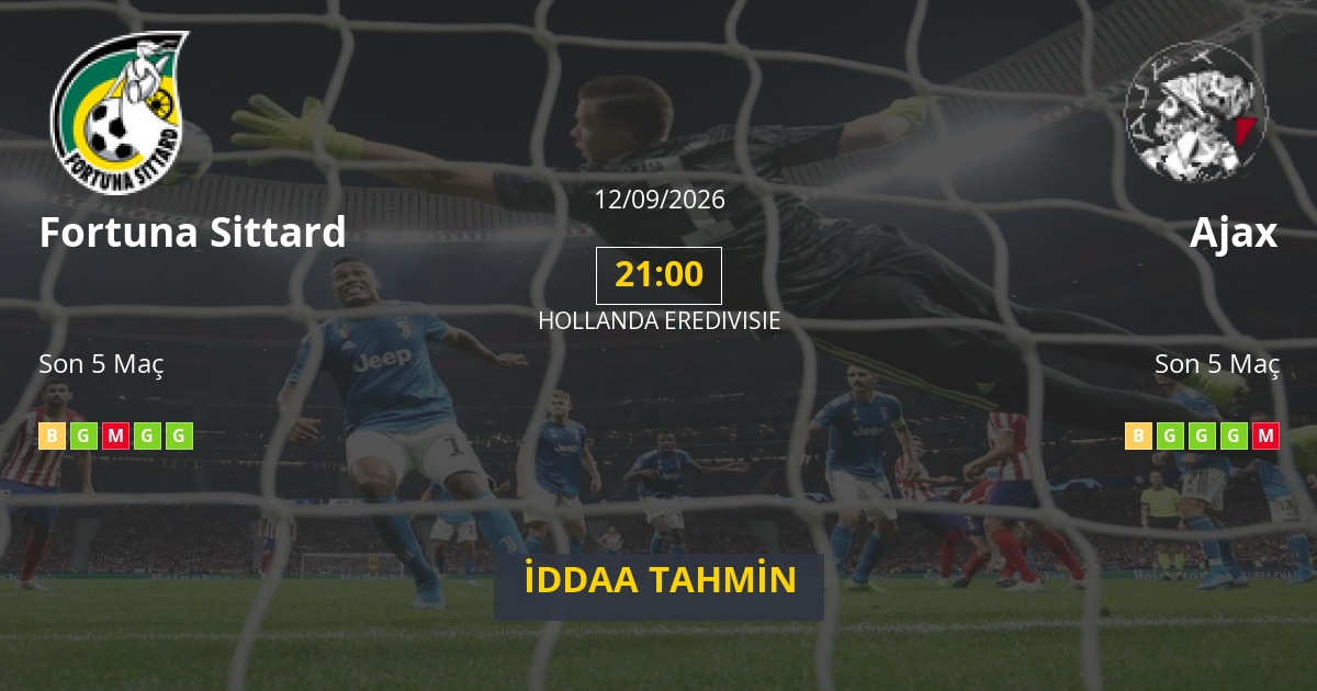 Fortuna Sittard Ajax İddaa Maç Tahmini 12 Eylül 2026