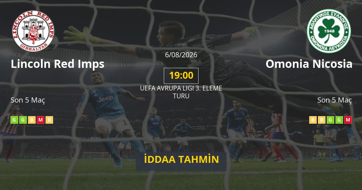 Lincoln Red Imps Omonia Nicosia İddaa Maç Tahmini 06 Ağustos 2026