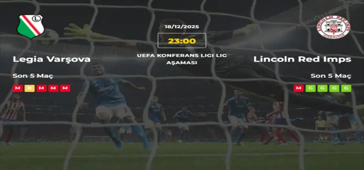 Legia Varşova Lincoln Red İddaa Maç Tahmini 18 Aralık 2025
