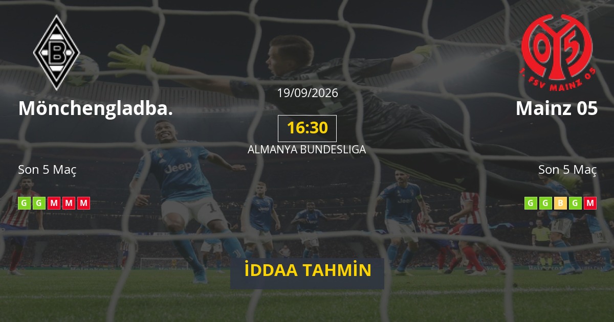 Mönchengladbach Mainz 05 İddaa Maç Tahmini 19 Eylül 2026