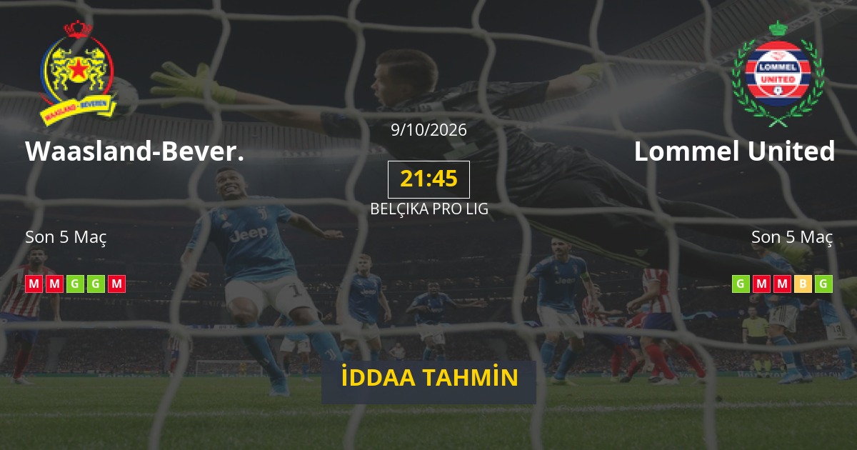 Waasland-Beveren Lommel United İddaa Maç Tahmini 09 Ekim 2026