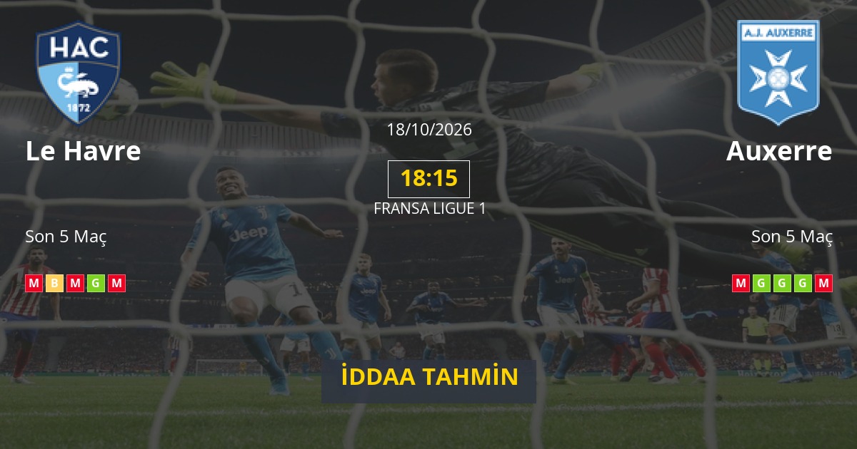 Le Havre Auxerre İddaa Maç Tahmini 18 Ekim 2026