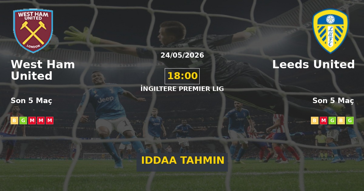 West Ham United Leeds United İddaa Maç Tahmini 24 Mayıs 2026