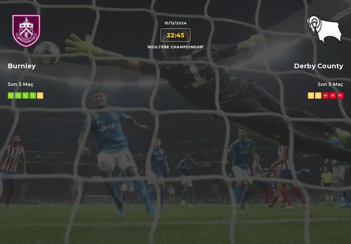 Burnley Derby County İddaa Maç Tahmini 10 Aralık 2024