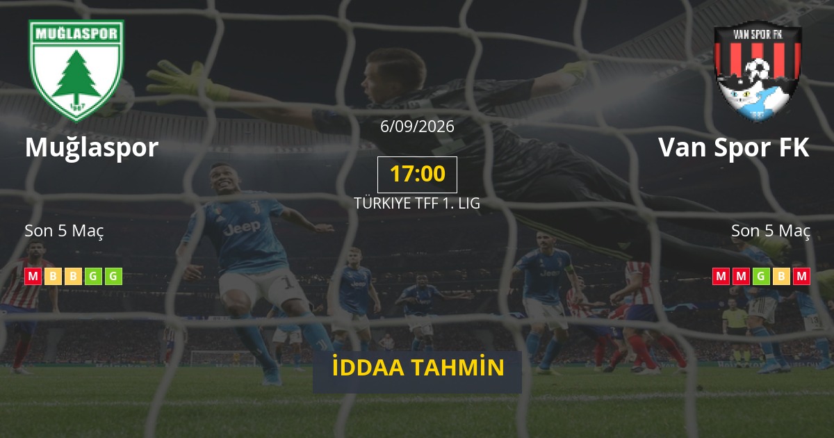 Muğlaspor Van Spor FK İddaa Maç Tahmini 06 Eylül 2026