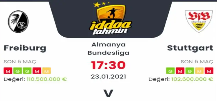 Freiburg Stuttgart Maç Tahmini ve İddaa Tahminleri : 23 Ocak 2021