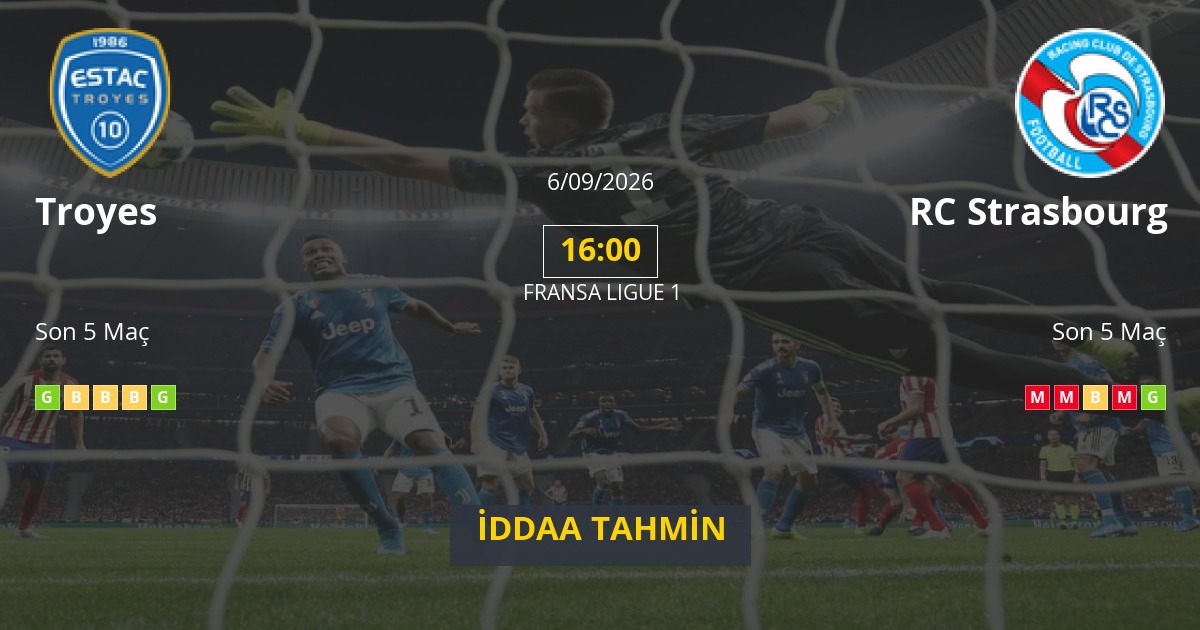 Troyes RC Strasbourg İddaa Maç Tahmini 06 Eylül 2026