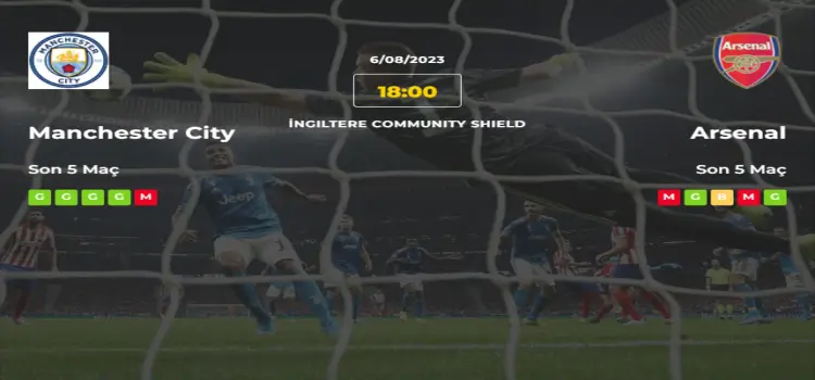 Manchester City Arsenal İddaa Maç Tahmini 6 Ağustos 2023