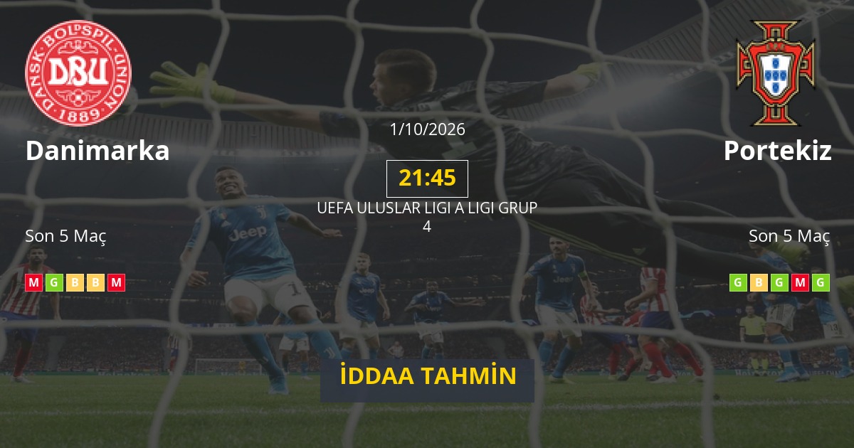Danimarka Portekiz İddaa Maç Tahmini 01 Ekim 2026