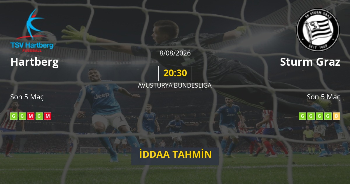 Hartberg Sturm Graz İddaa Maç Tahmini 08 Ağustos 2026