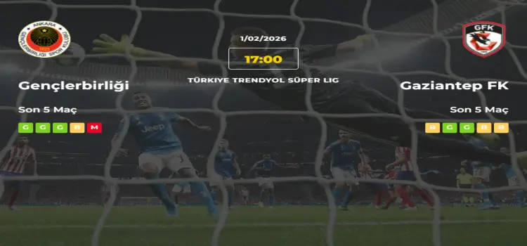 Gençlerbirliği Gaziantep İddaa Maç Tahmini 1 Şubat 2026