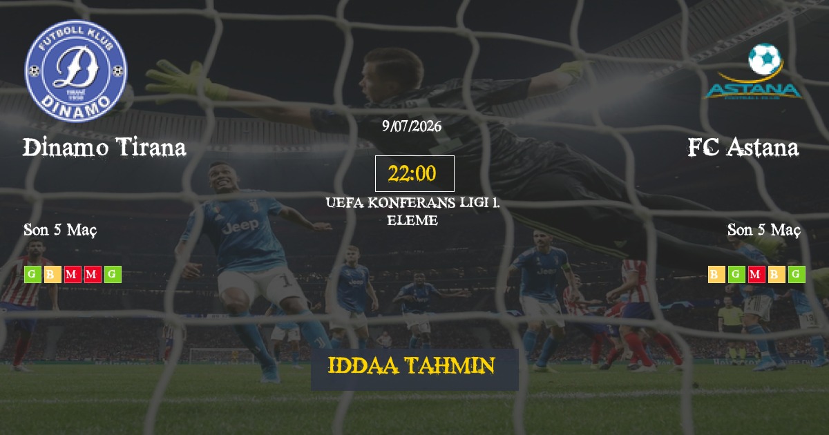 Dinamo Tirana FC Astana İddaa Maç Tahmini 09 Temmuz 2026
