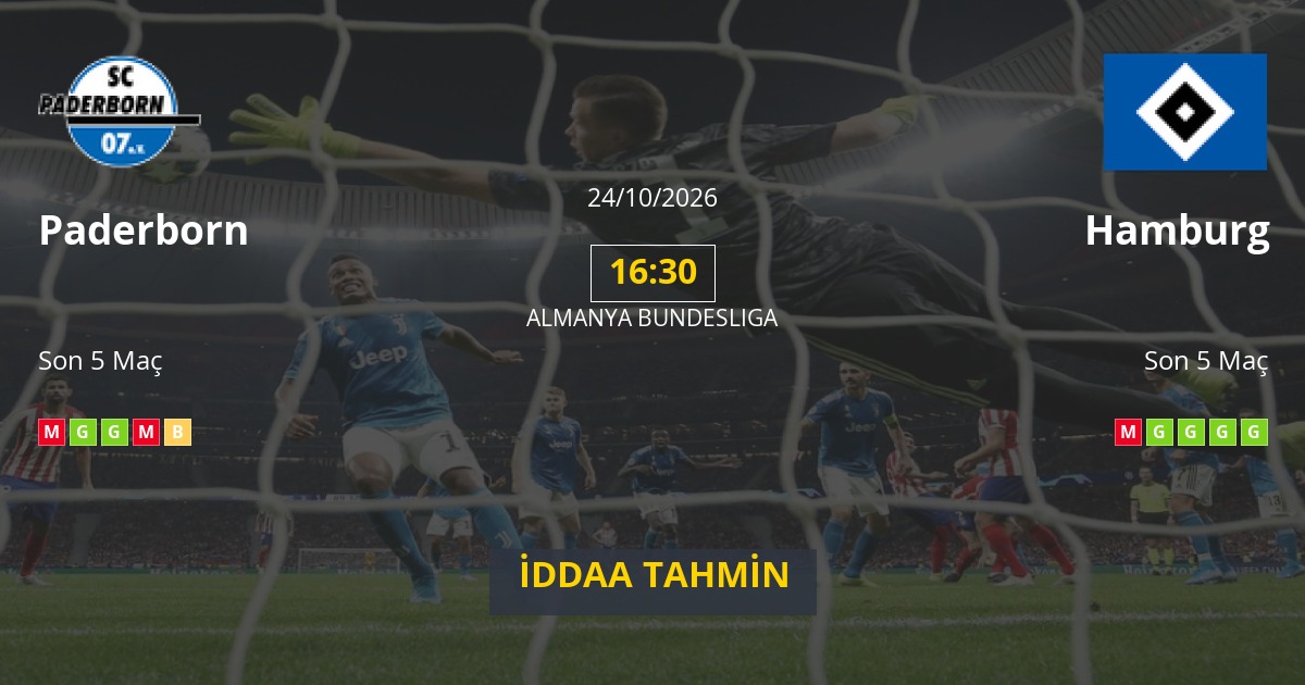 Paderborn Hamburg İddaa Maç Tahmini 24 Ekim 2026