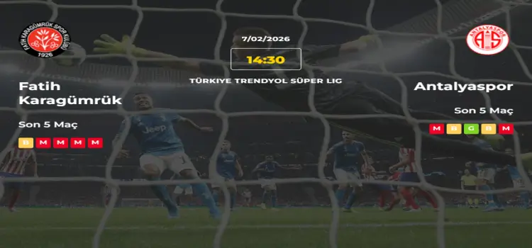 Fatih Karagümrük Antalyaspor İddaa Maç Tahmini 7 Şubat 2026