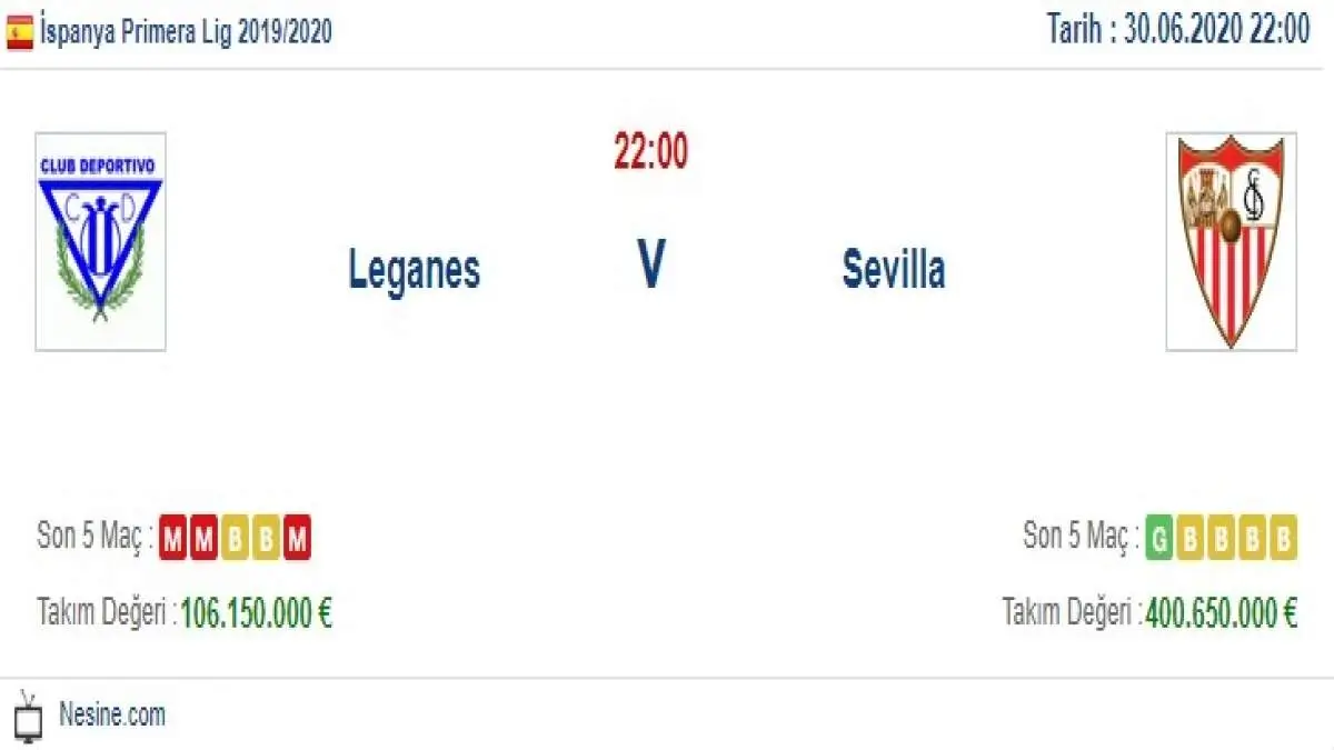 Leganes Sevilla İddaa ve Maç Tahmini 30 Haziran 2020