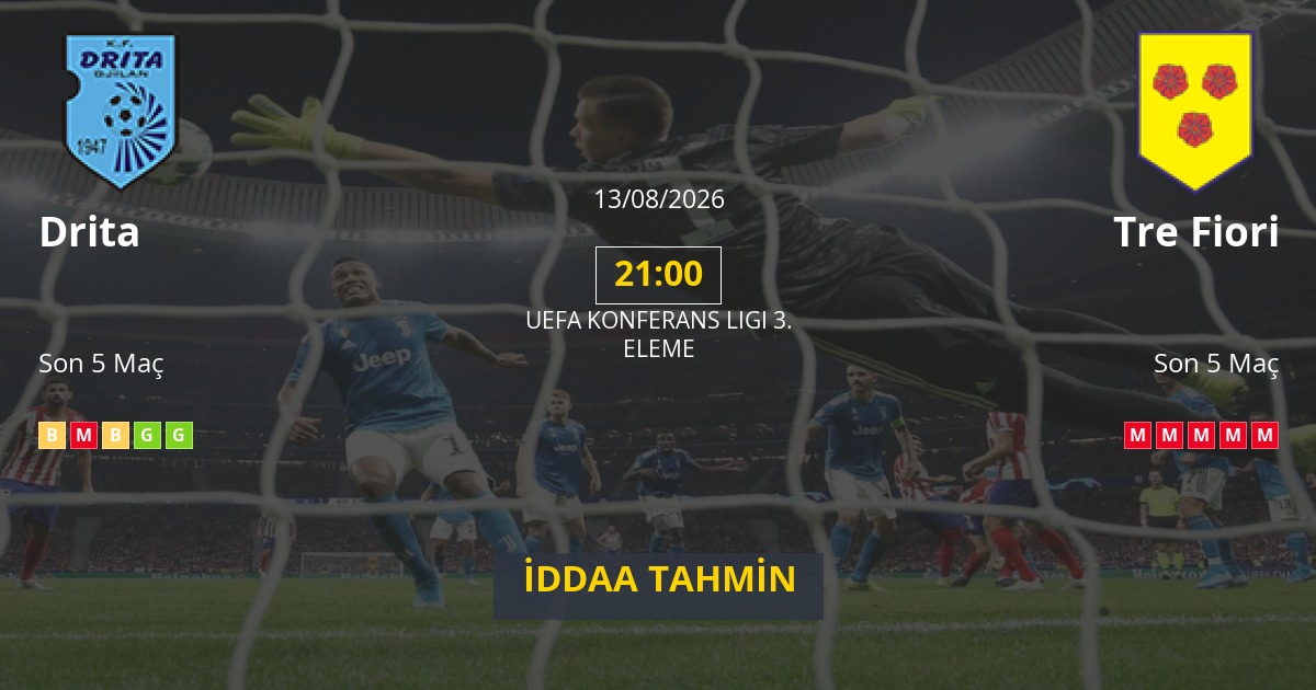 Drita Tre Fiori İddaa Maç Tahmini 13 Ağustos 2026