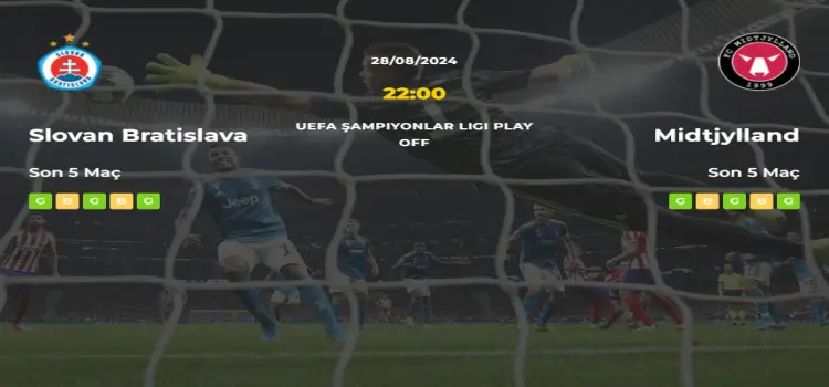 Slovan Bratislava Midtjylland İddaa Maç Tahmini 28 Ağustos 2024