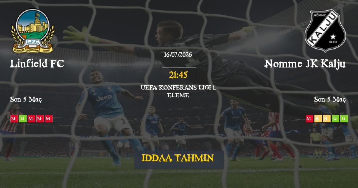 Linfield FC Nomme JK Kalju İddaa Maç Tahmini 16 Temmuz 2026