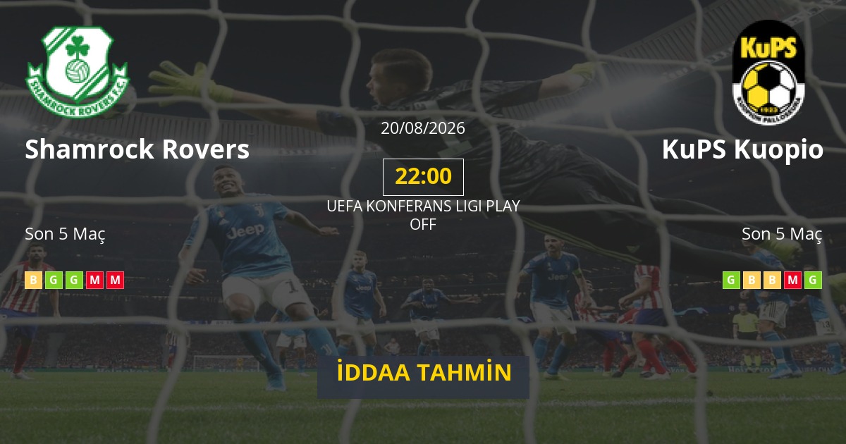 Shamrock Rovers KuPS Kuopio İddaa Maç Tahmini 20 Ağustos 2026