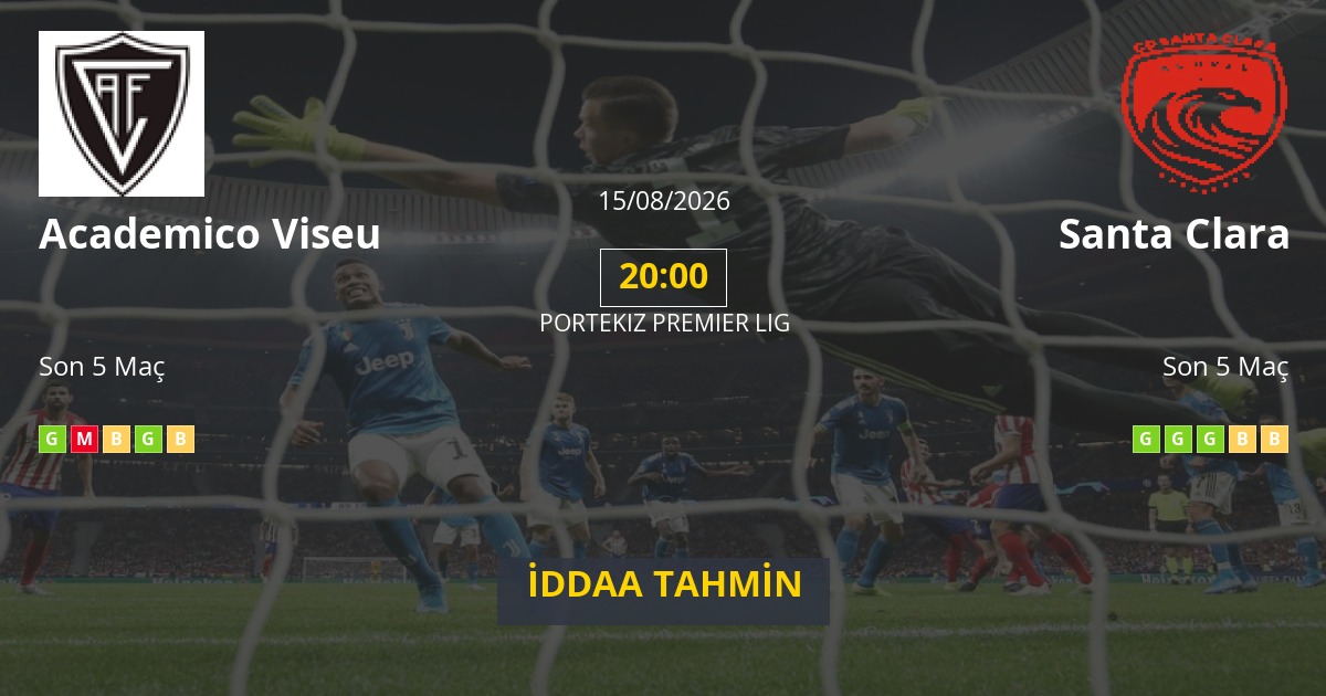 Academico Viseu Santa Clara İddaa Maç Tahmini 15 Ağustos 2026