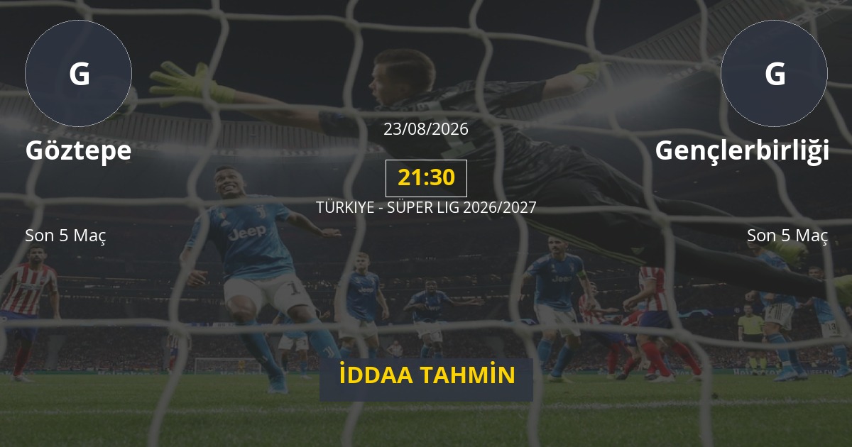 Göztepe Gençlerbirliği İddaa Maç Tahmini 23 Ağustos 2026
