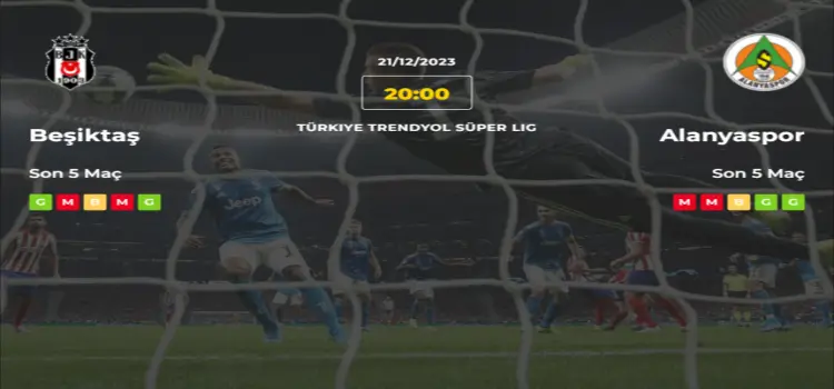 Beşiktaş Alanyaspor İddaa Maç Tahmini 21 Aralık 2023