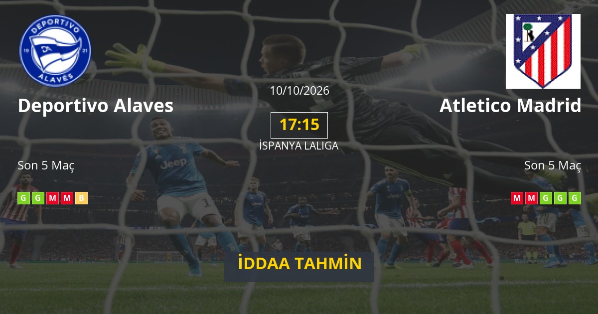 Deportivo Alaves Atletico Madrid İddaa Maç Tahmini 10 Ekim 2026