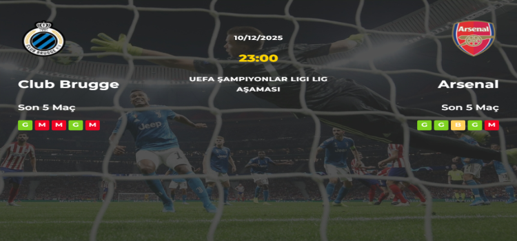 Club Brugge Arsenal İddaa Maç Tahmini 10 Aralık 2025