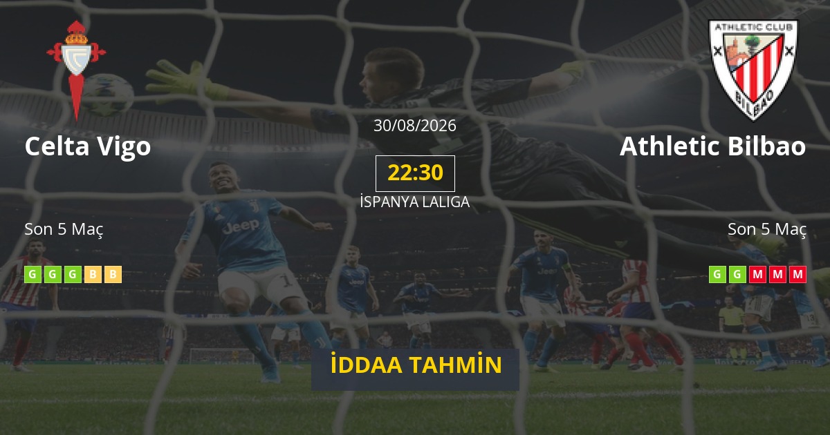 Celta Vigo Athletic Bilbao İddaa Maç Tahmini 30 Ağustos 2026