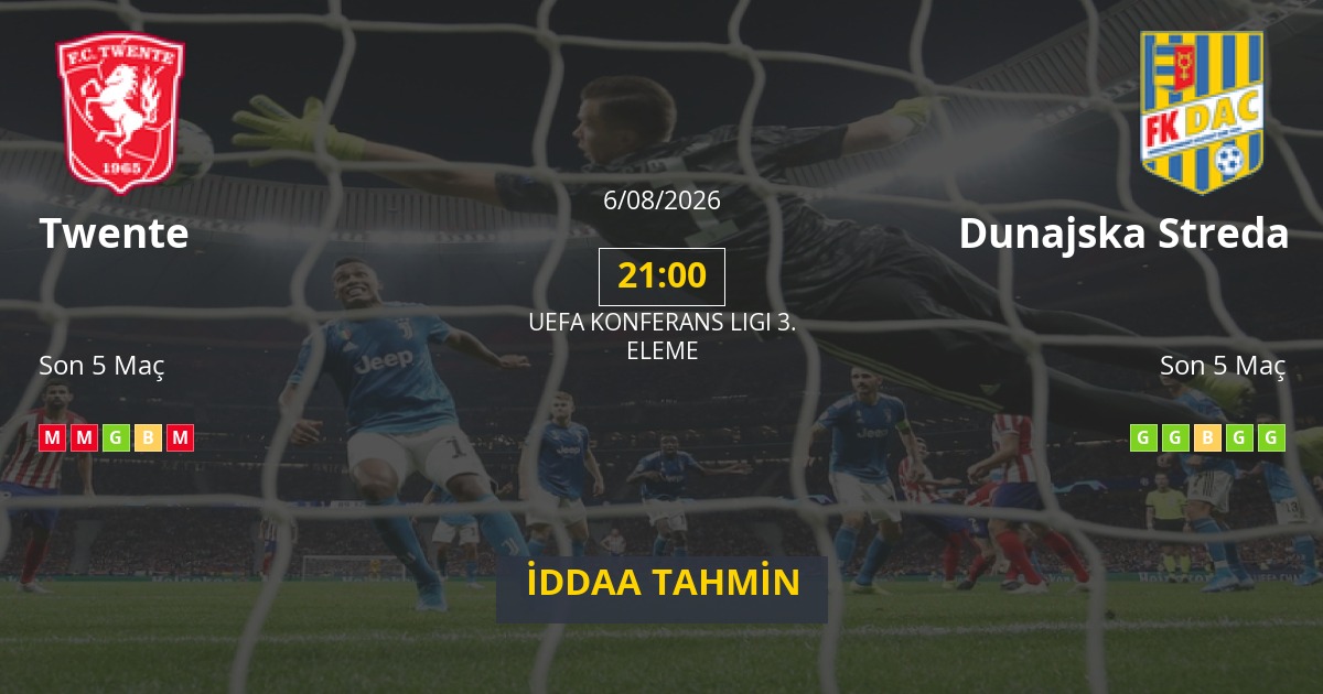 Twente Dunajska Streda İddaa Maç Tahmini 06 Ağustos 2026