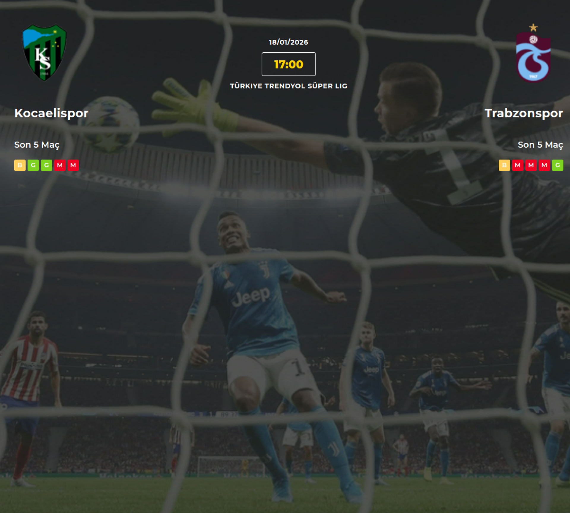 Kocaelispor Trabzonspor İddaa Maç Tahmini 18 Ocak 2026