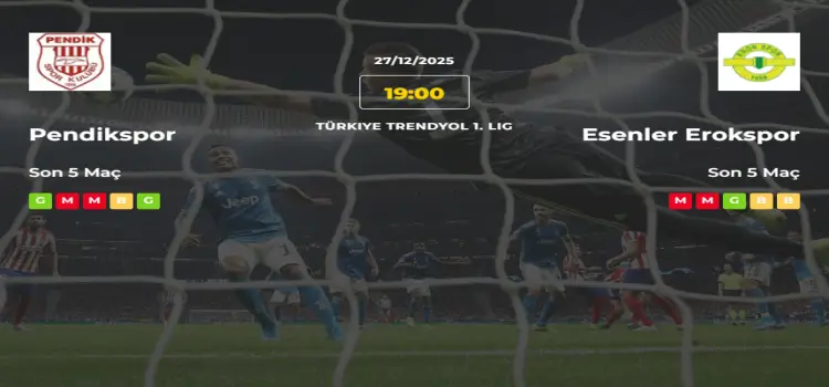 Pendikspor Esenler Erokspor İddaa Maç Tahmini 27 Aralık 2025
