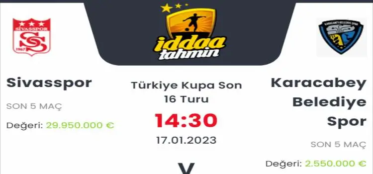 Sivasspor Karacabey İddaa Maç Tahmini 17 Ocak 2023