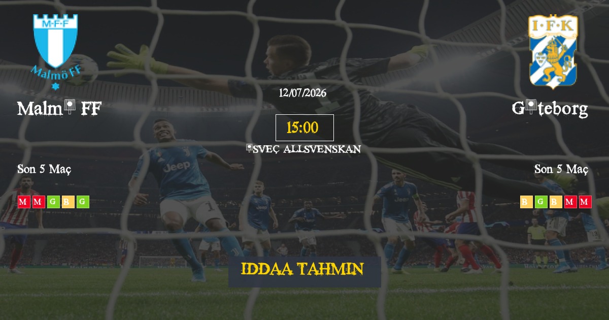 Malmö FF Göteborg İddaa Maç Tahmini 12 Temmuz 2026