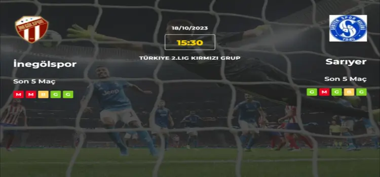 İnegölspor Sarıyer İddaa Maç Tahmini 18 Ekim 2023