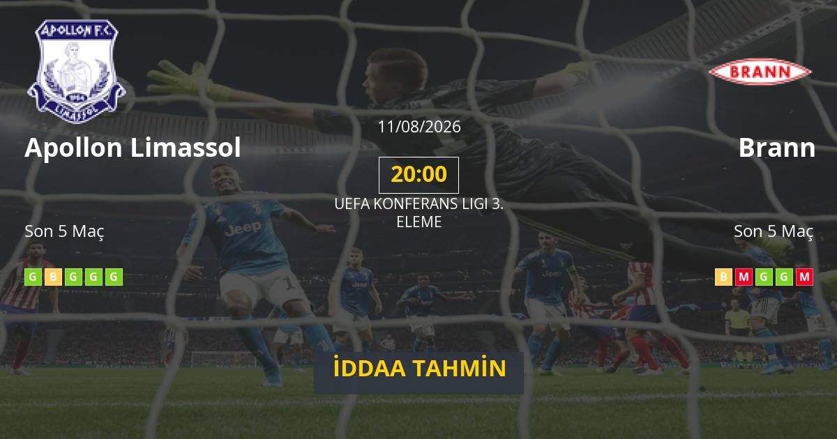 Apollon Limassol Brann İddaa Maç Tahmini 11 Ağustos 2026